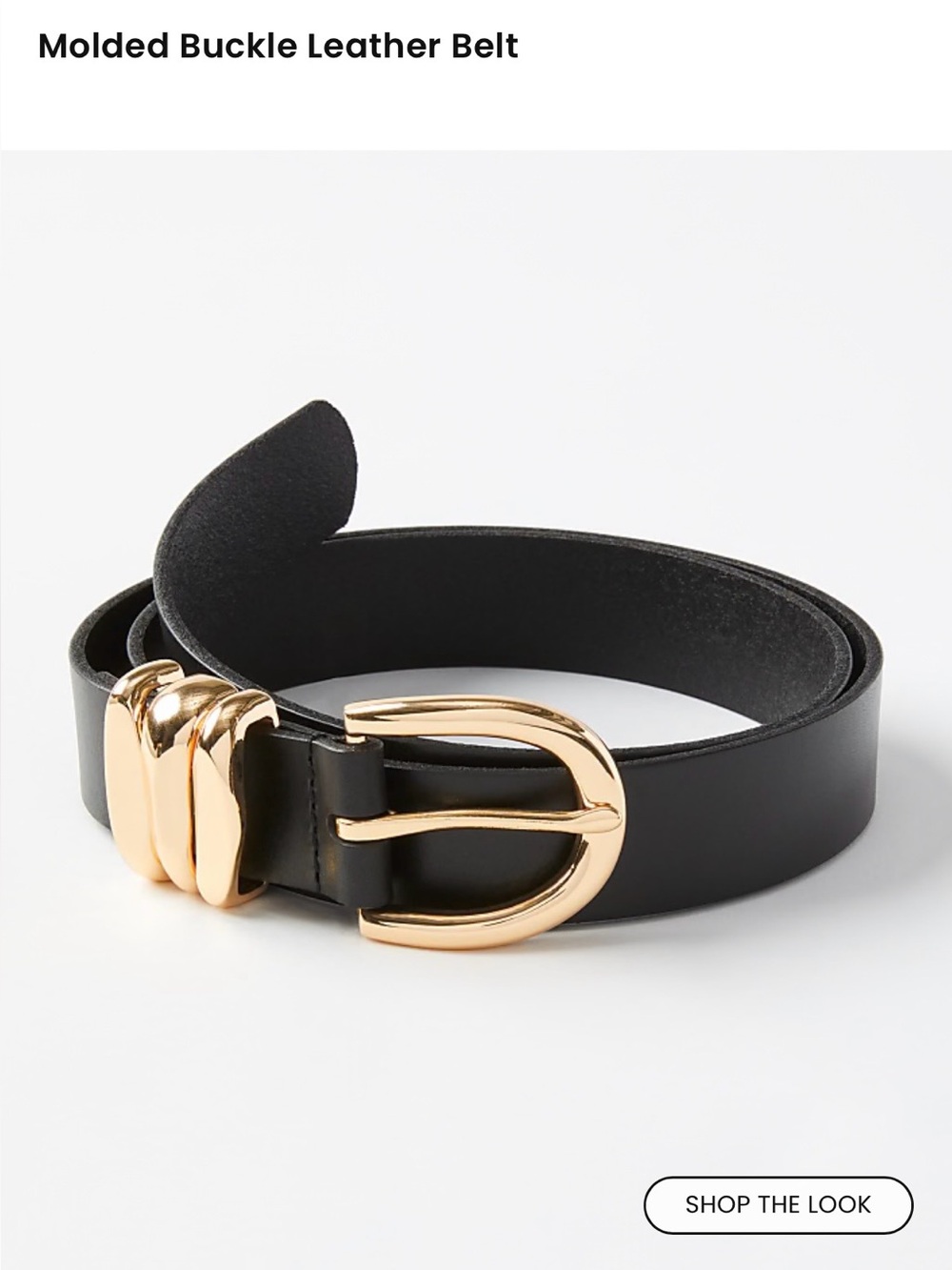 Loft Molded Buckle Leather Belt